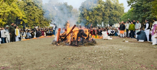 ਤੇਜਾ ਖੇੜਾ ਫਾਰਮ ਹਾਊਸ ਵਿੱਚ ਅਗਨ ਨੂੰ ਸਮਰਪਿਤ ਸਾਬਕਾ ਮੁੱਖ ਮੰਤਰੀ ਓ.ਪੀ ਚੌਟਾਲਾ