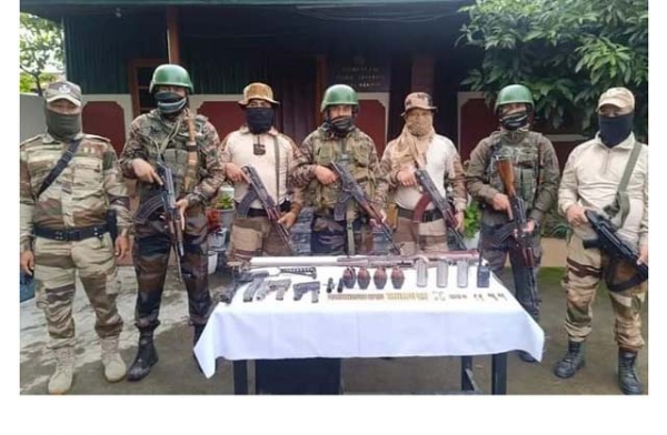 arms and ammunition recovered in Manipur