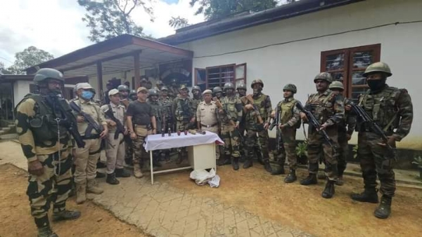 arms and ammunition recovered in Manipur