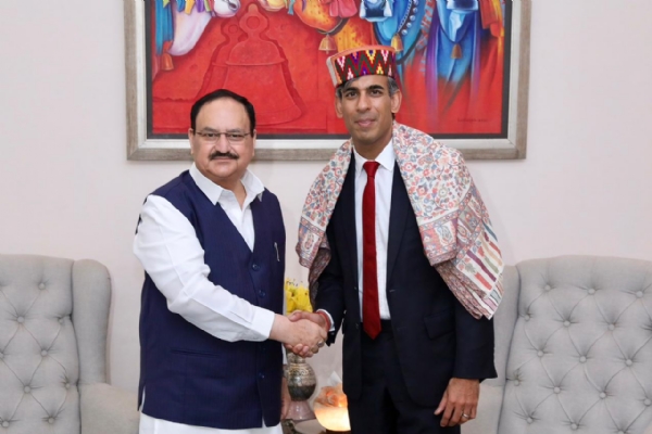 ਜੇਪੀ ਨੱਡਾ ਨੇ ਭਾਜਪਾ ਨੂੰ ਜਾਣੋ ਪਹਿਲਕਦਮੀ ਦੇ ਹਿੱਸੇ ਵਜੋਂ ਰਿਸ਼ੀ ਸੁਨਕ ਨਾਲ ਮੁਲਾਕਾਤ ਕੀਤੀ