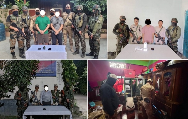 ਮਣੀਪੁਰ ਦੇ ਵੱਖ-ਵੱਖ ਇਲਾਕਿਆਂ ਵਿੱਚ ਚਾਰ ਅੱਤਵਾਦੀ ਗ੍ਰਿਫ਼ਤਾਰ।