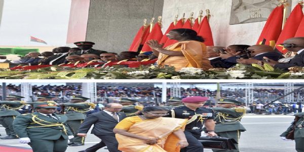 ਰਾਸ਼ਟਰਪਤੀ ਦ੍ਰੋਪਦੀ ਮੁਰਮੂ ਅੰਗੋਲਾ ਦੀ ਆਜ਼ਾਦੀ ਦੀ 50ਵੀਂ ਵਰ੍ਹੇਗੰਢ ਸਮਾਰੋਹ ’ਚ ਹੋਈ ਸ਼ਾਮਲ