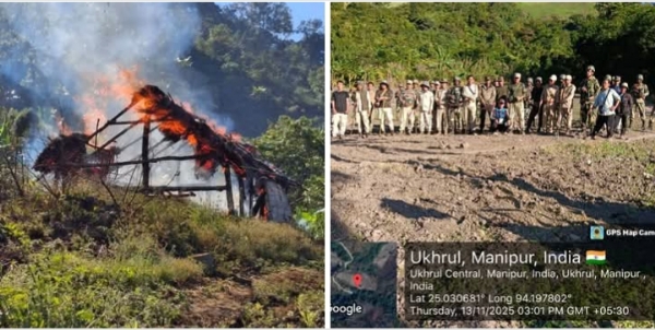 ਉਖਰੁਲ ਵਿੱਚ 35 ਏਕੜ ਅਫੀਮ ਦੀ ਖੇਤੀ ਦੇ ਵਿਨਾਸ਼ ਦੀ ਤਸਵੀਰ।