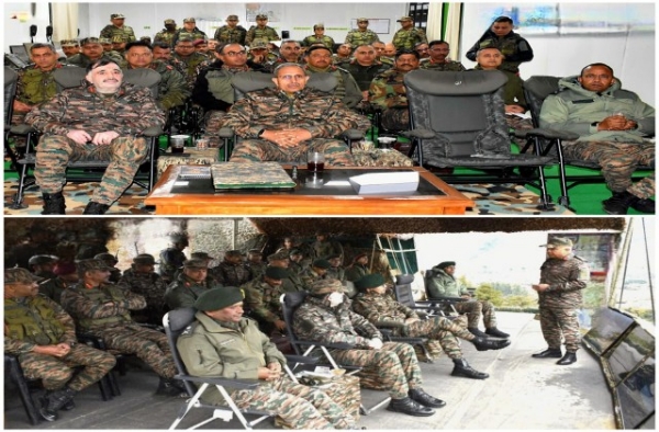 ਪੂਰਬੀ ਕਮਾਂਡ ਦੇ ਜਨਰਲ ਅਫਸਰ ਕਮਾਂਡਿੰਗ-ਇਨ-ਚੀਫ਼ ਲੈਫਟੀਨੈਂਟ ਜਨਰਲ ਰਾਮਚੰਦਰ ਤਿਵਾੜੀ ਆਪਣੇ ਦੌਰੇ ਦੌਰਾਨ ਅਧਿਕਾਰੀਆਂ ਨਾਲ ਗੱਲਬਾਤ ਕਰਦੇ ਹੋਏ।