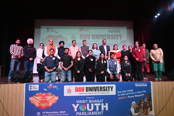 ਡੀ.ਏ.ਵੀ. ਯੂਨੀਵਰਸਿਟੀ ਵੱਲੋਂ ਜ਼ਿਲ੍ਹਾ ਪੱਧਰੀ ਵਿਕਸਿਤ ਭਾਰਤ ਯੂਥ ਪਾਰਲੀਮੈਂਟ 2026 ਦਾ ਆਯੋਜਨ ਡੀ.ਏ.ਵੀ. ਯੂਨੀਵਰਸਿਟੀ ਵੱਲੋਂ ਜ਼ਿਲ੍ਹਾ ਪੱਧਰੀ ਵਿਕਸਿਤ ਭਾਰਤ ਯੂਥ ਪਾਰਲੀਮੈਂਟ 2026 ਦਾ ਆਯੋਜਨ