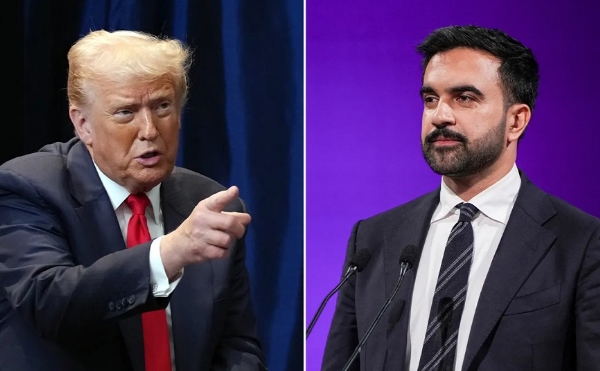 ਰਾਸ਼ਟਰਪਤੀ ਡੋਨਾਲਡ ਟਰੰਪ ਅਤੇ ਨਿਊਯਾਰਕ ਸਿਟੀ ਦੇ ਮੇਅਰ ਉਮੀਦਵਾਰ ਜ਼ੋਹਰਾਨ ਮਮਦਾਨੀ (ਖੱਬੇ ਤੋਂ ਸੱਜੇ)। ਫੋਟੋ: ਇੰਟਰਨੈੱਟ ਮੀਡੀਆ ਰਾਸ਼ਟਰਪਤੀ ਡੋਨਾਲਡ ਟਰੰਪ ਅਤੇ ਨਿਊਯਾਰਕ ਸਿਟੀ ਦੇ ਮੇਅਰ ਉਮੀਦਵਾਰ ਜ਼ੋਹਰਾਨ ਮਮਦਾਨੀ (ਖੱਬੇ ਤੋਂ ਸੱਜੇ)। ਫੋਟੋ: ਇੰਟਰਨੈੱਟ ਮੀਡੀਆ