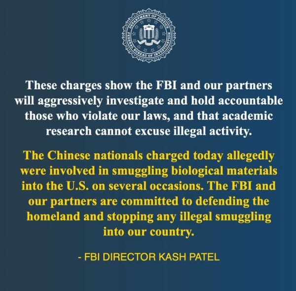 ਐਫਬੀਆਈ ਨੇ ਇਹ ਜਾਣਕਾਰੀ ਸਾਂਝੀ ਕੀਤੀ ਹੈ। ਐਫਬੀਆਈ ਨੇ ਇਹ ਜਾਣਕਾਰੀ ਸਾਂਝੀ ਕੀਤੀ ਹੈ।