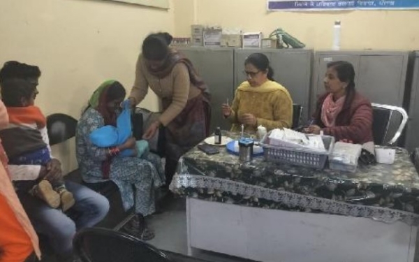 ਵਿਸ਼ੇਸ਼ ਟੀਕਾਕਰਣ ਹਫਤੇ ਦੀ ਸ਼ੁਰੂਆਤ ਮੌਕੇ ਦਾ ਦ੍ਰਿਸ਼।