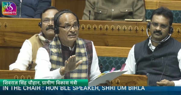ਸ਼ਿਵਰਾਜ ਸਿੰਘ ਲੋਕ ਸਭਾ ਵਿੱਚ ਚਰਚਾ ਦਾ ਜਵਾਬ ਦਿੰਦੇ ਹੋਏ
