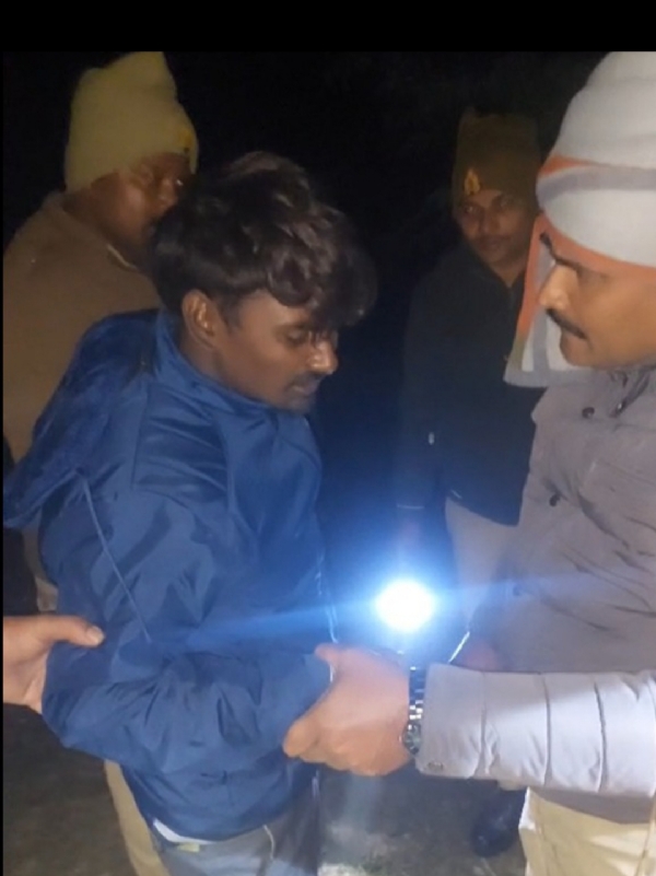 ਕਾਬੂ ਕੀਤਾ ਗਿਆ ਮੁਲਜ਼ਮ।