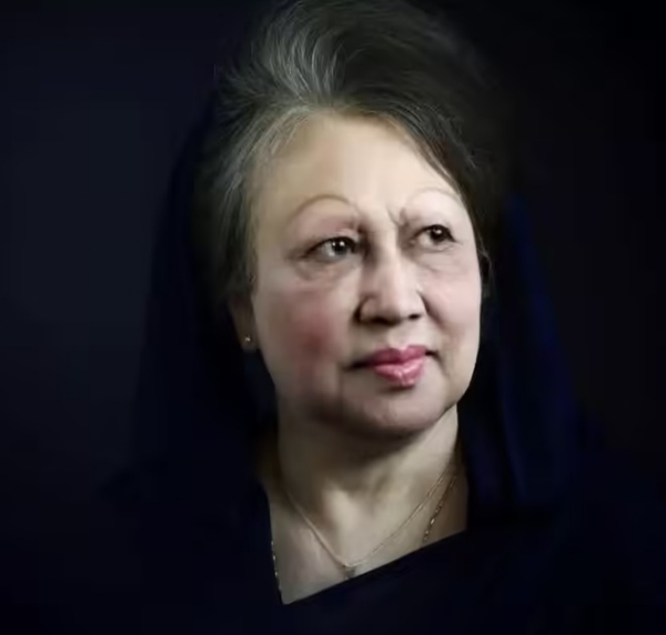 ਖਾਲਿਦਾ ਜ਼ਿਆ, ਬੰਗਲਾਦੇਸ਼ ਦੀ ਪਹਿਲੀ ਮਹਿਲਾ ਪ੍ਰਧਾਨ ਮੰਤਰੀ। ਫਾਈਲ ਫੋਟੋ