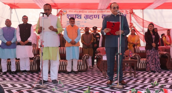 ਮਧੇਸ਼ ਪ੍ਰਦੇਸ਼ ਦੇ ਮੁੱਖ ਮੰਤਰੀ ਵਜੋਂ ਸਹੁੰ ਚੁੱਕੀ।