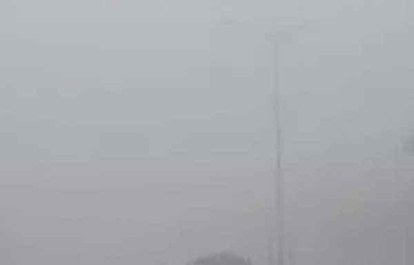 ਸੰਘਣੀ ਧੁੰਦ ਦਾ ਦ੍ਰਿਸ਼।