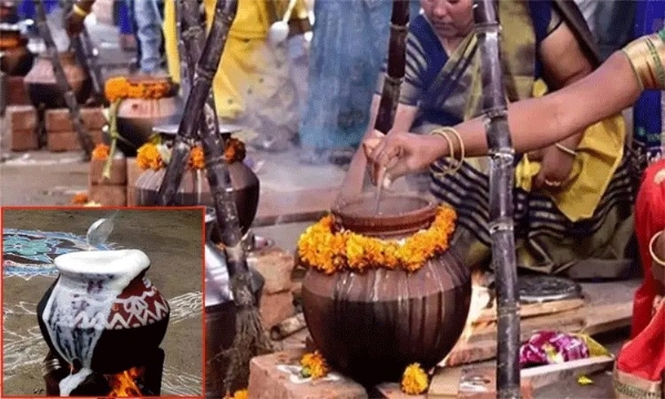 ਤਾਮਿਲਨਾਡੂ ਵਿੱਚ ਪੋਂਗਲ ਤਿਉਹਾਰ ਦੌਰਾਨ ਮਠਿਆਈਆਂ ਬਣਾਉਂਦੇ ਹੋਏ