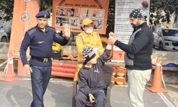 ਐੱਨ. ਡੀ. ਆਰ. ਐੱਫ਼. 7ਵੀਂ ਬਟਾਲੀਅਨ ਵੱਲੋਂ ਕਰਵਾਏ ਕਮਿਊਨਿਟੀ ਜਾਗਰੂਕਤਾ ਪ੍ਰੋਗਰਾਮ ਦਾ ਦ੍ਰਿਸ਼।