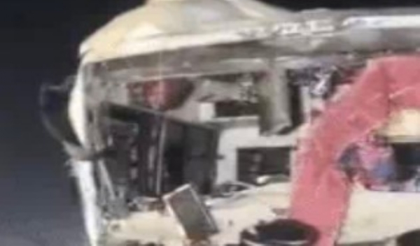 ਹਾਦਸਾਗ੍ਰਸਤ ਦਾ ਬੱਸ ਦ੍ਰਿਸ਼।