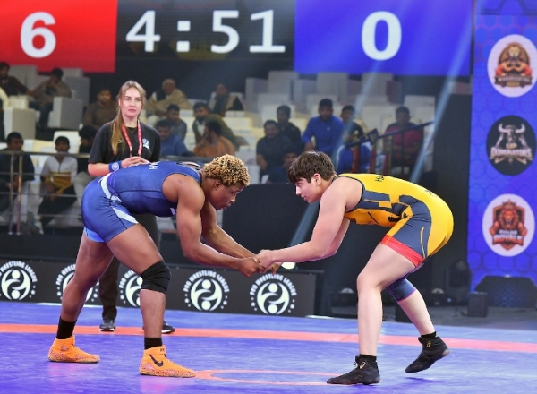 ਹਰਸ਼ਿਤਾ ਮੋਰ ਅਤੇ ਓਜੋ ਦਮੋਲਾ ਹੰਨਾਹ ਵਿਚਕਾਰ ਹੋਏ ਮੈਚ ਦਾ ਇੱਕ ਦ੍ਰਿਸ਼।