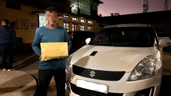 ਮਨੀਪੁਰ ਵਿੱਚ ਇੱਕ ਕਿਲੋਗ੍ਰਾਮ ਤੋਂ ਵੱਧ ਬ੍ਰਾਉਨ ਸ਼ੂਗਰ ਜ਼ਬਤ ਅਤੇ ਗ੍ਰਿਫਤਾਰ ਵਿਅਕਤੀ