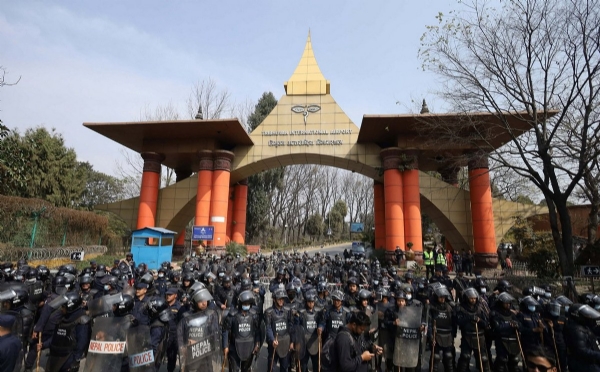 ਕਾਠਮੰਡੂ ਹਵਾਈ ਅੱਡੇ ਦੇ ਬਾਹਰ ਸੁਰੱਖਿਆ ਪ੍ਰਬੰਧ