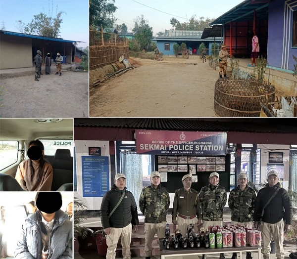 ਮਨੀਪੁਰ ਪੁਲਿਸ ਦਾ ਤਲਾਸ਼ੀ ਅਭਿਆਨ, ਮੋਬਾਈਲ ਚੋਰੀ ਅਤੇ ਗੈਰ-ਕਾਨੂੰਨੀ ਸ਼ਰਾਬ ਜ਼ਬਤ