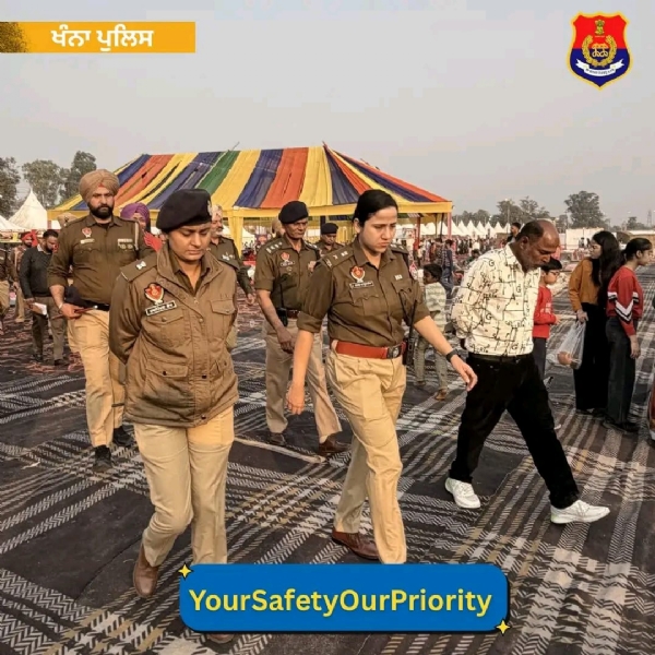 ‘ਪੰਜਾਬ ਸਖੀ ਸ਼ਕਤੀ ਮੇਲਾ-2026’ ਖੰਨਾ ’ਚ ਸੁਰੱਖਿਆ ਪ੍ਰਬੰਧਾਂ ਦਾ ਜਾਇਜ਼ਾ ਲੈਂਦੇ ਹੋਏ ਐਸਐਸਪੀ ਡਾ ਦਰਪਣ ਆਹਲੂਵਾਲੀਆ