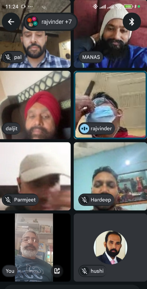 ਆਨਲਾਈਨ ਮੀਟਿੰਗ ’ਚ ਸ਼ਾਮਲ ਅਧਿਆਪਕ ਆਗੂ।