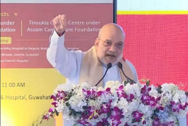 ਕੇਂਦਰੀ ਗ੍ਰਹਿ ਮੰਤਰੀ ਅਮਿਤ ਸ਼ਾਹ ਗੁਹਾਟੀ ਵਿੱਚ ਸੰਬੋਧਨ ਕਰਦੇ ਹੋਏ