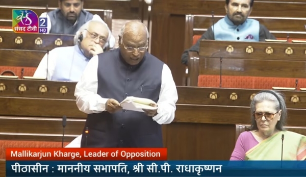 ਰਾਜ ਸਭਾ ਵਿੱਚ ਵਿਰੋਧੀ ਧਿਰ ਦੇ ਨੇਤਾ ਮੱਲਿਕਾਰਜੁਨ ਖੜਗੇ