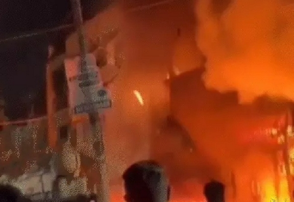 ਇੰਦੌਰ ਵਿੱਚ ਅੱਗ ਲੱਗਣ ਤੋਂ ਬਾਅਦ ਹਾਦਸੇ ਵਾਲੀ ਥਾਂ ਦੀ ਤਸਵੀਰ।