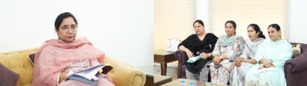 ਦਿਵਿਆਂਗ ਯੂਨੀਅਨਾਂ ਅਤੇ ਆਂਗਣਵਾੜੀ ਵਰਕਰਾਂ ਤੇ ਹੈਲਪਰਾਂ ਦੀਆਂ ਯੂਨੀਅਨਾਂ ਨਾਲ ਮੀਟਿੰਗ ਕਰਦੇ ਹੋਏ ਡਾ. ਬਲਜੀਤ ਕੌਰ