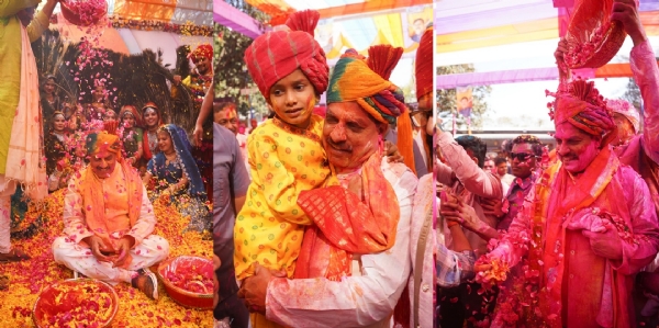 ਮੁੱਖ ਮੰਤਰੀ ਡਾ. ਮੋਹਨ ਯਾਦਵ ਨੇ ਮੁੱਖ ਮੰਤਰੀ ਨਿਵਾਸ ਵਿਖੇ ਹੋਲੀ ਦਾ ਤਿਉਹਾਰ ਬਹੁਤ ਉਤਸ਼ਾਹ ਨਾਲ ਮਨਾਇਆ।