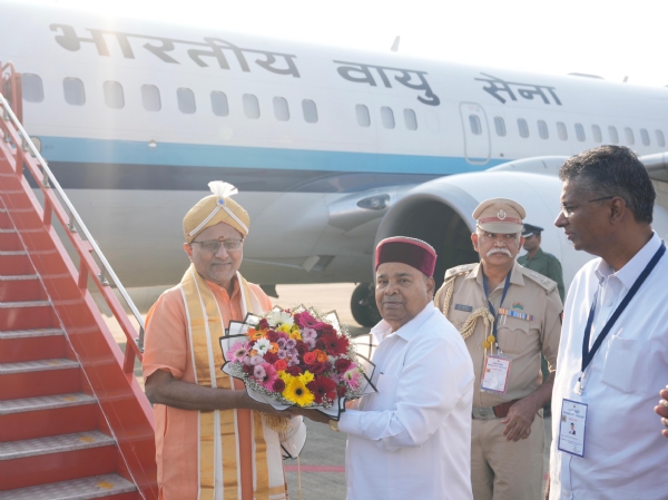 ਉਪ ਰਾਸ਼ਟਰਪਤੀ ਦਾ ਬੇਲਗਾਮ ਵਿੱਚ ਸਵਾਗਤ ਕੀਤਾ ਗਿਆ।