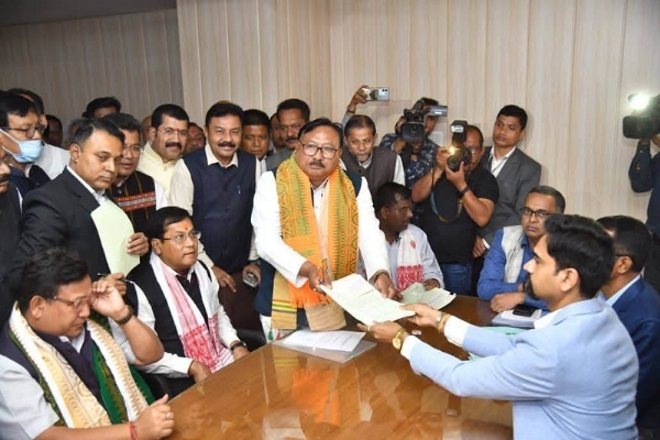 ਭਾਜਪਾ ਦੇ ਯੋਗੇਨ ਮੋਹਨ ਨੇ ਅਸਾਮ ਰਾਜ ਸਭਾ ਸੀਟ ਲਈ ਆਪਣਾ ਨਾਮਜ਼ਦਗੀ ਪੱਤਰ ਦਾਖਲ ਕੀਤਾ