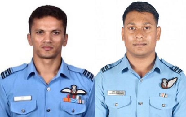 ਅਸਾਮ: ਸੁਖੋਈ 30 ਐਮਕੇਆਈ ਲੜਾਕੂ ਜਹਾਜ਼ ਹਾਦਸੇ ਵਿੱਚ ਜਾਨ ਗਵਾਉਣ ਵਾਲੇ ਦੋ ਪਾਇਲਟਾਂ ਦੀਆਂ ਤਸਵੀਰਾਂ।