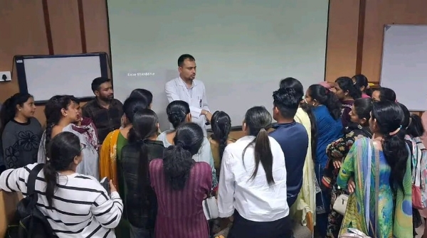 ਜ਼ਿਲ੍ਹਾ ਪੱਧਰੀ ਸਿਖਲਾਈ ਪ੍ਰੋਗਰਾਮ ਦਾ ਦ੍ਰਿਸ਼।