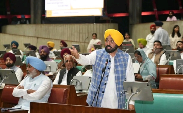 ਸੰਬੋਧਨ ਕਰਦੇ ਹੋਏ ਮੁੱਖ ਮੰਤਰੀ ਭਗਵੰਤ ਮਾਨ।