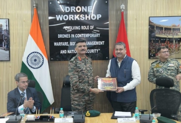 ਵਰਕਸ਼ਾਪ ਦੌਰਾਲ ਬੀਐਸਐਫ ਦੇ ਅਧਿਕਾਰੀ ਤੇ ਡੀ.ਜੀ.ਪੀ. ਪੰਜਾਬ ਤੇ ਹੋਰ।