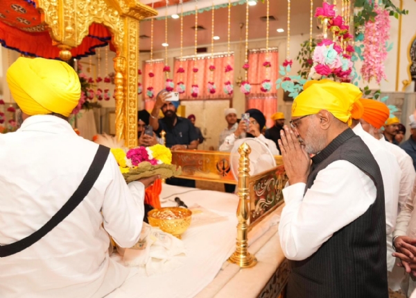 ਮੰਗਲਵਾਰ ਨੂੰ ਗੁਰਦੁਆਰਾ ਰਕਾਬ ਗੰਜ ਸਾਹਿਬ ਵਿਖੇ ਉਪ ਰਾਸ਼ਟਰਪਤੀ ਸੀ ਪੀ ਰਾਧਾਕ੍ਰਿਸ਼ਨਨ