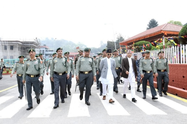 ਗ੍ਰਹਿ ਮੰਤਰੀ ਸੁਦਨ ਗੁਰੰਗ ਹਥਿਆਰਬੰਦ ਪੁਲਿਸ ਬਲ ਦੇ ਮੁੱਖ ਦਫ਼ਤਰ ਵਿਖੇ