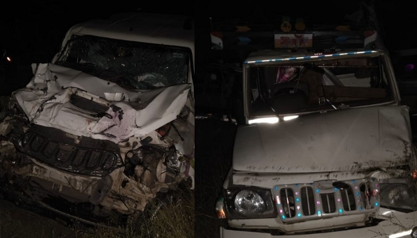 ਸਕਾਰਪੀਓ ਨੂੰ ਟੱਕਰ ਮਾਰਨ ਤੋਂ ਬਾਅਦ ਪਿਕਅੱਪ ਗੱਡੀ