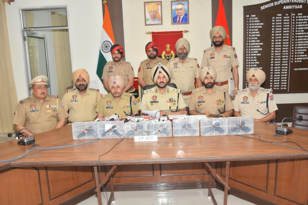 Amritsar Police Commissioner Gurpreet Singh Bhullar addressing the media Amritsar Police Commissioner Gurpreet Singh Bhullar addressing the media