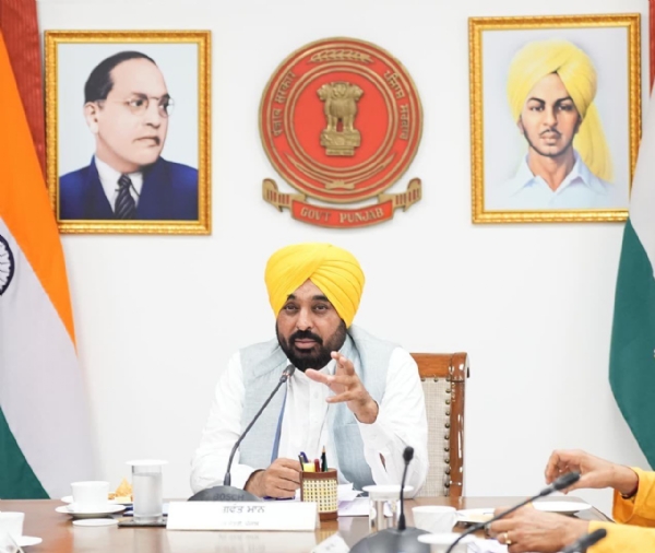 ਕੈਬਨਿਟ ਦੌਰਾਨ ਮੁੱਖ ਮੰਤਰੀ ਭਗਵੰਤ ਸਿੰਘ ਮਾਨ।