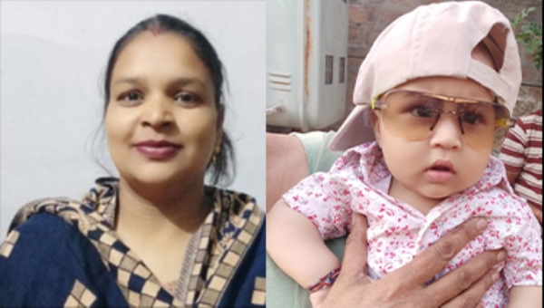 ਜੋਤੀ ਅਤੇ 6 ਮਹੀਨੇ ਦੇ ਮਨਵੀਰ ਸਿੰਘ ਦੀ ਫਾਈਲ ਫੋਟੋ।