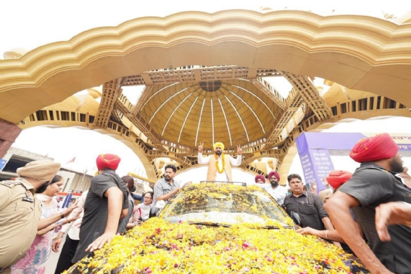 ਮੁੱਖ ਮੰਤਰੀ ਭਗਵੰਤ ਸਿੰਘ ਮਾਨ ਸੰਬੋਧਨ ਕਰਦੇ ਹੋਏ।