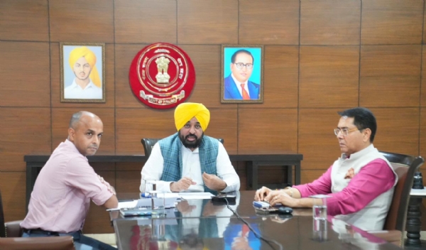 CM Bhagwant Mann virtual review meeting CM Bhagwant Mann virtual review meeting