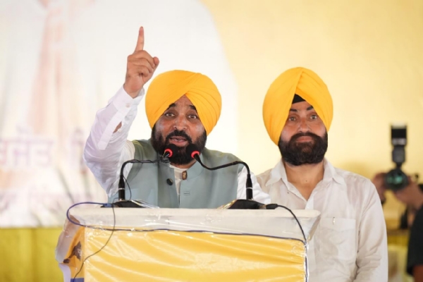 CM Bhagwant Singh Mann Addressing Public Gathering in Mukerian Halqa CM Bhagwant Singh Mann Addressing Public Gathering in Mukerian Halqa