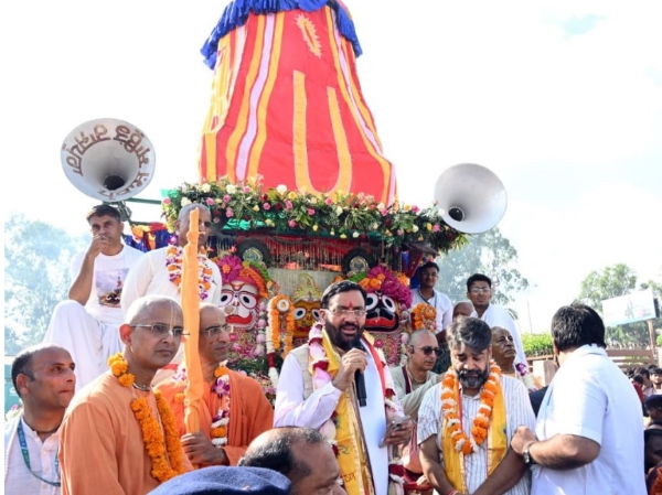 ਰਾਜਪੁਰਾ (ਪੰਜਾਬ) ਵਿੱਚ ਆਯੋਜਿਤ ਭਗਵਾਨ ਸ਼੍ਰੀ ਜਗੰਨਾਥ ਰੱਥ ਯਾਤਰਾ ਦੌਰਾਨ ਸੰਬੋਧਨ ਕਰਦੇ ਹੋਏ।