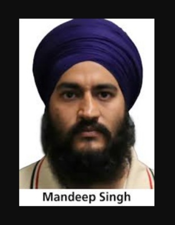 ਕੈਨੇਡਾ ਪੁਲਿਸ ਵੱਲੋਂ ਮਨਦੀਪ ਸਿੰਘ  ਦੀ ਜਾਰੀ ਕੀਤੀ ਗਈ ਫੋਟੋ।