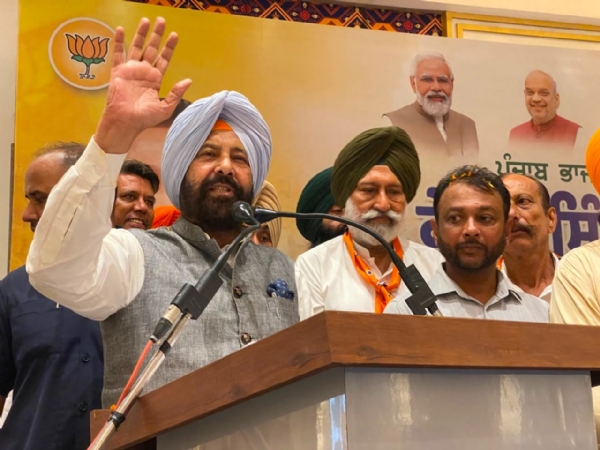 ਪੰਜਾਬ ਭਾਜਪਾ ਪ੍ਰਧਾਨ ਕੇਵਲ ਸਿੰਘ ਢਿੱਲੋਂ ਸੰਬੋਧਨ ਕਰਦੇ ਹੋਏ।