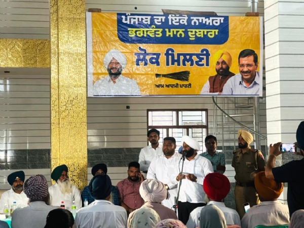 ਲੋਕ ਮਿਲਣੀ ਦੌਰਾਨ ਸੰਬੋਧਨ ਕਰਦੇ ਹੋਏ ਵਿਧਾਇਕ ਕੁਲਵੰਤ ਸਿੰਘ।